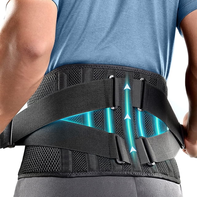 Cinturón de soporte de espalda para hombres y mujeres, alivio del dolor de espalda baja, soporte de espalda ajustable para el trabajo, cinturón de soporte lumbar antideslizante para escoliosis ci