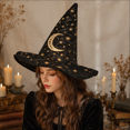 thumbnail image 4 of Textilo Halloween Tall Witch Hat Decorative Magic Hat with Wide Brim Halloween Cosplay Party Home Decor Photo Prop, 4 of 4