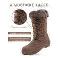 thumbnail image 6 of CAMEL Womens Hiking Snow Boots Mid Calf Winter Boots Waterproof Outdoor Zipper Boots Brown 9, 6 of 10