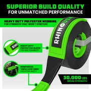 Rhino USA 3 x 20 Ultimate Recovery Tow Strap - 31,518lb Break Strength (4lb, 4in H)
