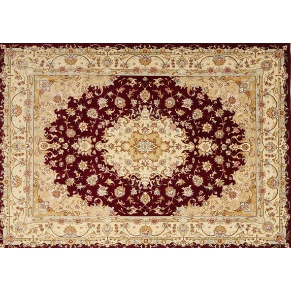 Ahgly Company Indoor Rectangle Traditional Fire Brick Red Persian Area Rugs, 3' x 5'