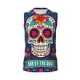 thumbnail image 6 of Lsque Dead Day Party Print Men's Cotton Blend Sleeveless Muscle Shirts (S-3XL)- Moisture Wicking, Odor Protection, UPF 30+,X-Large, 6 of 8
