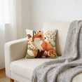 thumbnail image 5 of Tuvgenk Polyester Throw Pillow Covers 18x18 In Indoors Pillowcases Multicolor Furry Fox for Couch, 5 of 6