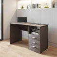 thumbnail image 2 of Pemberly Row Classy Computer Desk with 3 Drawers in Espresso, 2 of 10