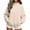 Beige, variant on Women Mock Neck Raglan Sweatshirt Sevevn Long Sleeve Side Pocket Solid Oversized Casual Pullover Tops