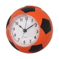thumbnail image 3 of Reloj despertador con diseño de balón de fútbol, ​​reloj de mesa decorativo con pilas, decoración del hogar, reloj de fútbol de mesa para dormitorio y Naranja, 3 of 8