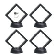 thumbnail image 1 of 3D Floating Frame with Stand, Challenge Coin Display Holder, 4 Pack Floating Display, Gift Packing Frame (Black), 1 of 5
