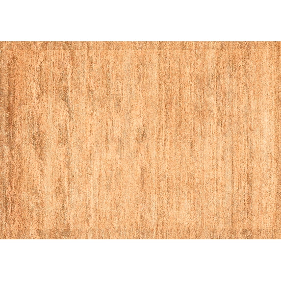 Ahgly Company Indoor Rectangle Solid Orange Modern Area Rugs, 8' x 12'
