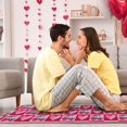 thumbnail image 6 of Valentines Day Cherry Kitchen Rugs Set of 2, I Cherry-ish You Pink Love Hearts Plaid Kitchen Mats Decor, Anniversary Wedding Floor Door Mat Home Decorations - 17x29 and 17x47 Inch, 6 of 6