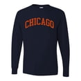 thumbnail image 2 of Wild Bobby Chicago CHI American Football Cities | Classic Varsity College Style Fantasy Fan, Trendy Team Streetwear Sports Mens Long Sleeve Shirt, 2 of 6