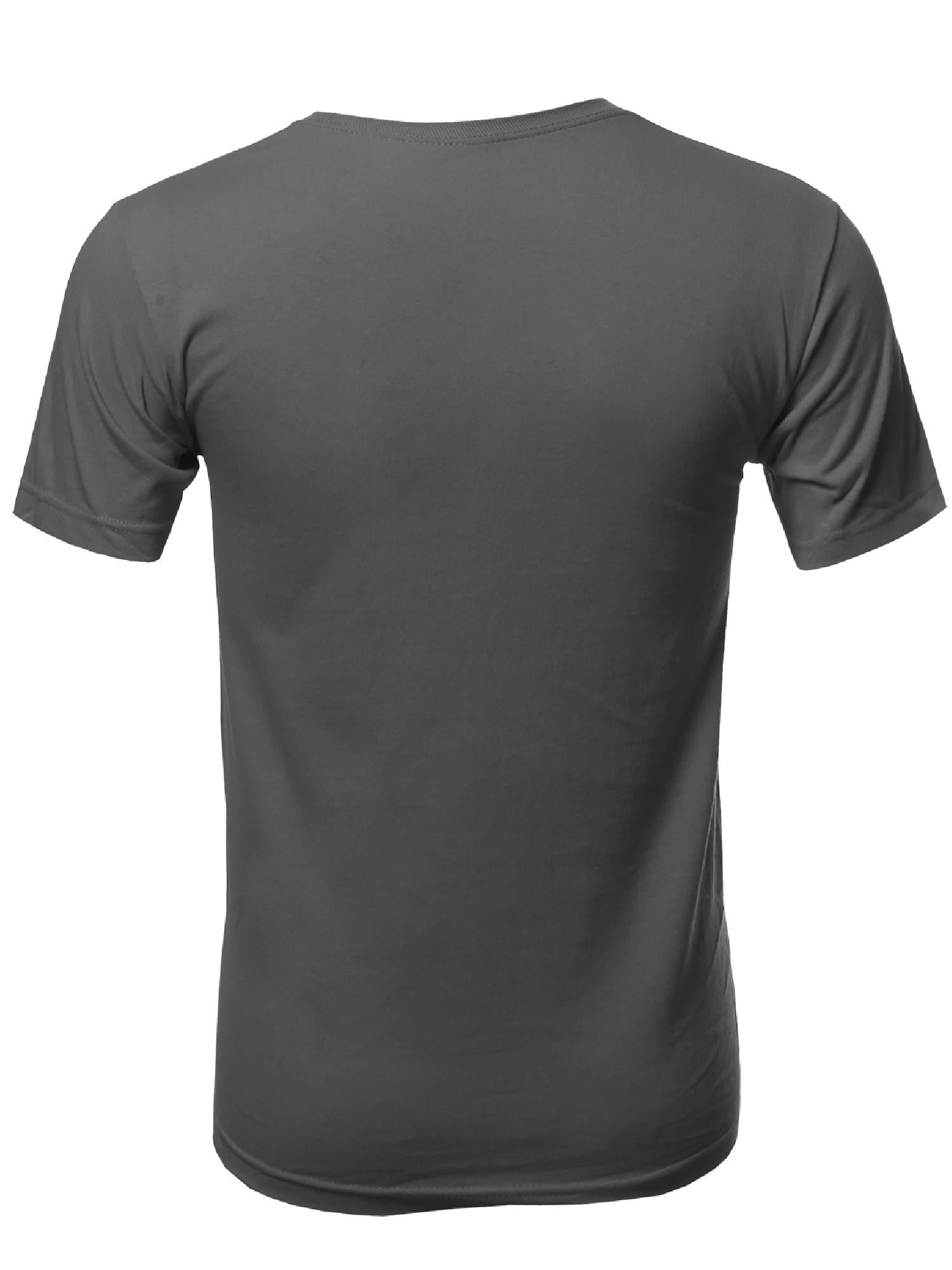 FashionOutfit Men's Casual Solid Cotton Short Sleeve Crew-Neck T-Shirt - Basic Tee Regular Fit