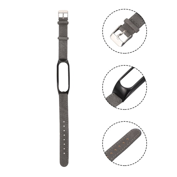 COOPHYA Black Watch Band with Metal Shell Compatible with Fitness Trackers for Stylish and Comfortable Wear