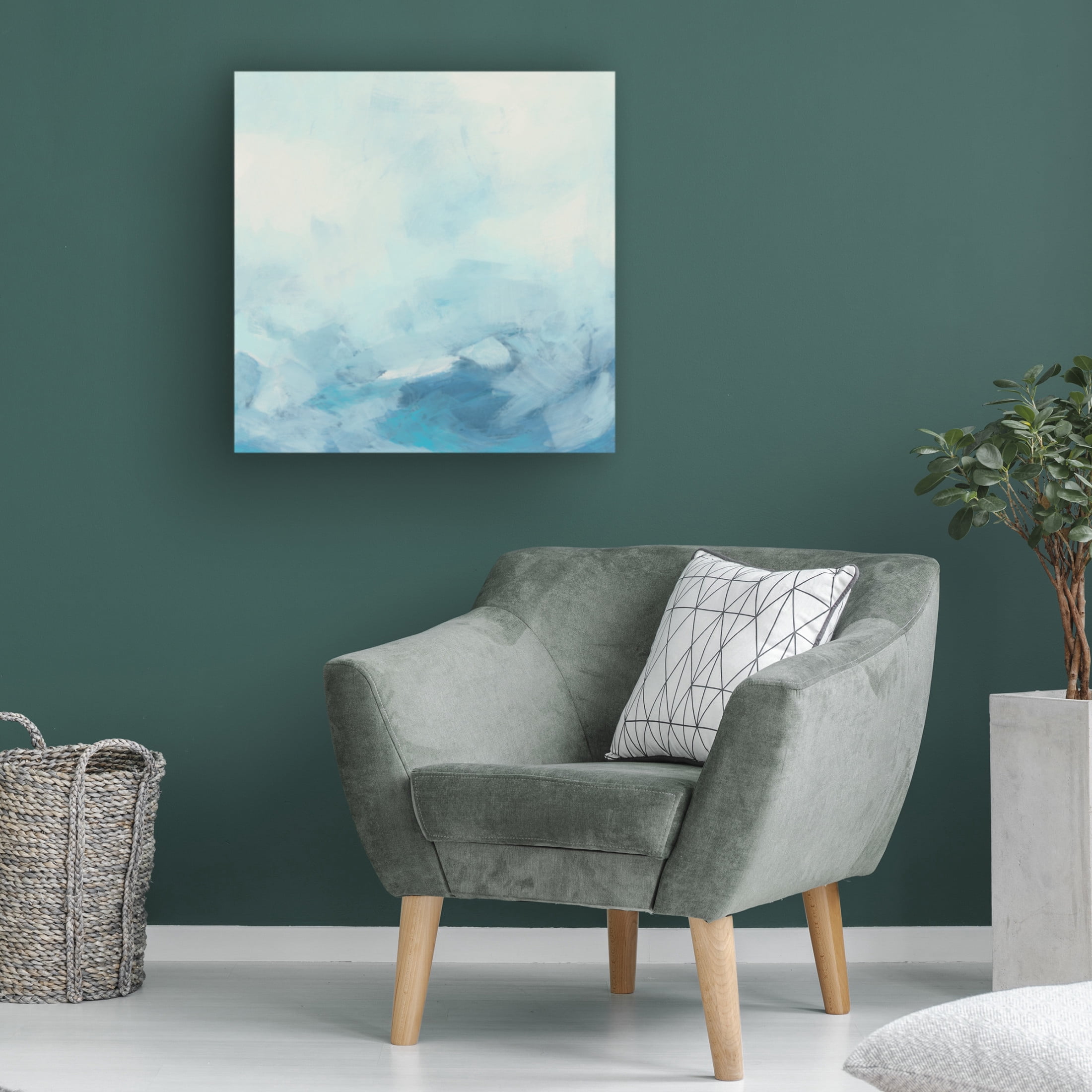 Canvas Wall Art - June Erica Vess 'Sea Shadows II' Wall Art for Living Room, Bedroom, or Office Décor by Trademark Fine Art - 35 x 35 Inches