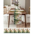 thumbnail image 6 of Hokiten Table Runners 70 Inches Long Dress Scarves, Hummingbird Red Floral Farmhouse Coffee/Dining/Kitchen Table Decor, Holiday Table Runner, Rustic Botanical Green Ombre 13x70 Inch, 6 of 7