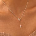 thumbnail image 2 of VNOX 925 Sterling Silver Infinity Cross Necklace 18K White Gold Plated Small Danity Cross Necklace Confirmation Baptism Easter Religious Christian Gifts for Women Mom Sister Daughter Friend Niece, 2 of 8