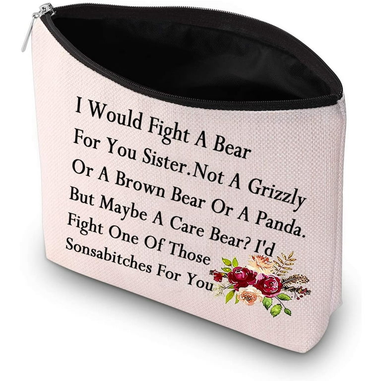 Funny Gifts for Women, Gifts for Female, Mom, Wife, Sisters, Coworker -  Friendship Gifts, Fun Makeup Bag Sarcastic Gifts for Her, Best Friend  Makeup Bag - My Face Definitely Will price in