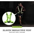 thumbnail image 3 of LAICAIW Gilet Réfléchissant, Reflective Vest for Cycling Motorcycle Running, 360° High Visibility, Lightweight, Elastic Adjustable Reflector Safety Vest for Man Woman Night Work, 3 of 7