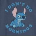 thumbnail image 2 of Junior's Lilo & Stitch I Don't Do Mornings Light Blue Sweatshirt Blue Heather X Large, 2 of 4