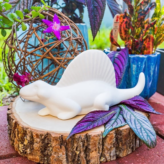 Dinosaur Lizard Dimetrodon 8.5" IN STOCK Ceramic Bisque Ready To Paint Pottery