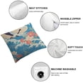 thumbnail image 6 of Acheng Decorative Throw Pillow Cushion Covers Blue Japan Birds Crane Heron Japanese Pattern Oriental Motifs Orange Animal Asian Autumn Bamboo Square Pillow Cases for Car Bedroom  24x24in, 6 of 7