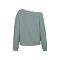 thumbnail image 4 of ManxiVoo Women's Off Shoulder Oversized Pullover Sweatshirt with Pockets Modern Casual Comfort Top M Size Mint Green, 4 of 6