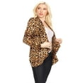 thumbnail image 3 of Women's Pattern Print Casual Office Long Sleeve Open Front Blazer Jacket/Made in USA, 3 of 5