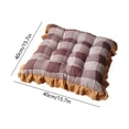 thumbnail image 2 of Ruffled Round Seat Cushion, Cotton Chair Pad 15.7 x 15.7 Inch, Home Comfort Pad for Office Dining Chair, 2 of 6