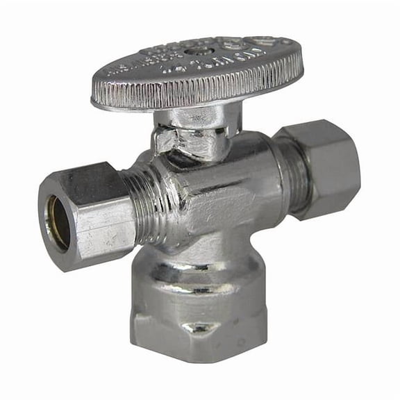 Kissler Water Supply Stop,Brass,1/4-Turn,1/2" 88-9305