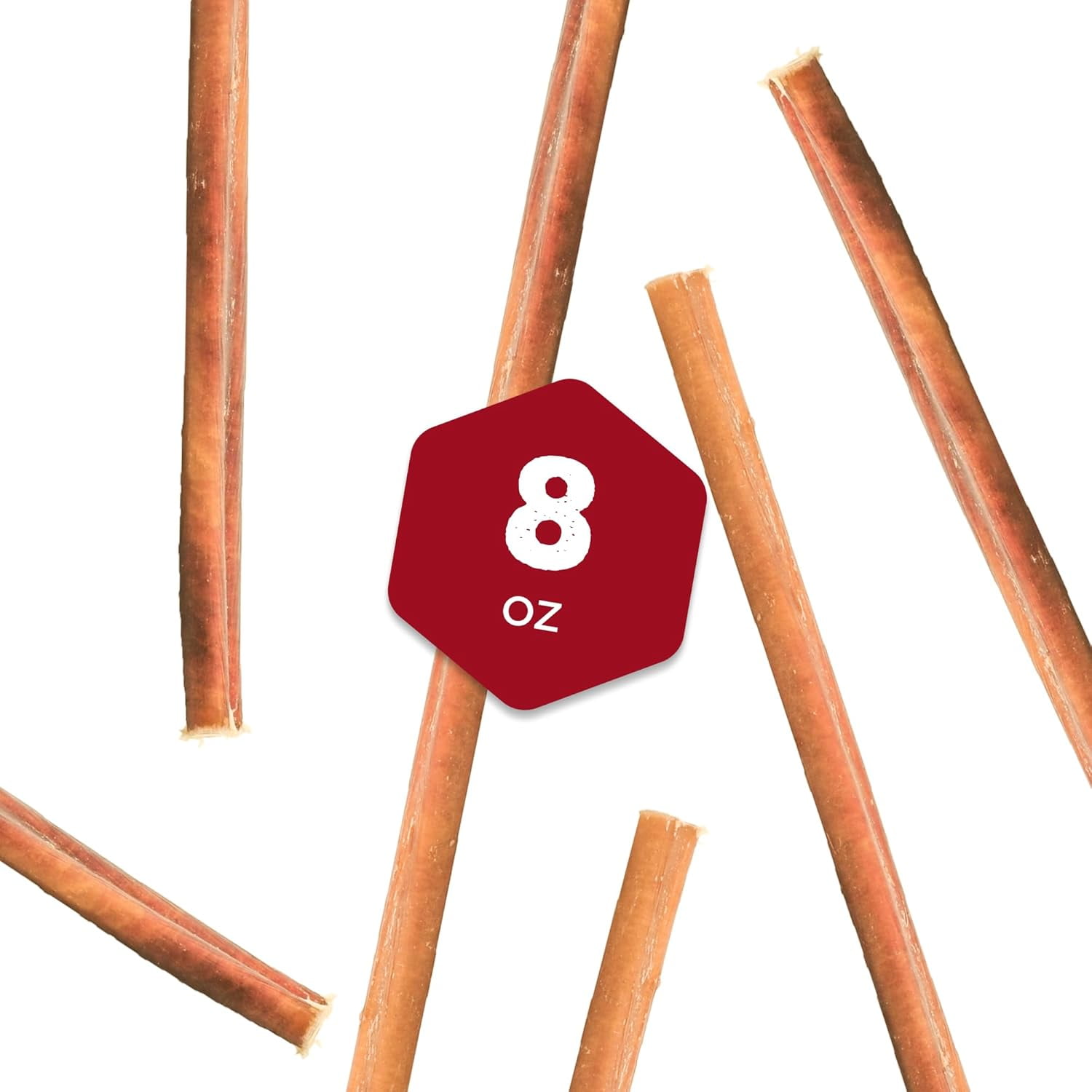 Best Bully Sticks 12 Inch Bully Sticks - 8 oz (Pack of 1) - 100% Natural Grass-Fed, Grain and Rawhide Free, Perfect for Medium or Large Canines