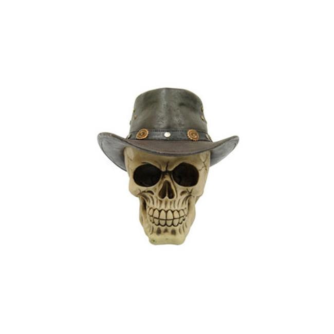 Skull with Cowboy Hat - Brown - Walmart.com