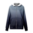 thumbnail image 6 of GXIPO Womens Plus Size Sweatshirt Full Zipper Long Sleeve Coats Thumb Hole Zip Up Hoodie Solid Color Pullover With Pockets Navy XL, 6 of 6