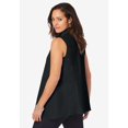 thumbnail image 3 of Jessica London Women's Plus Size Stretch Cotton Poplin Sleeveless Shirt, 3 of 5