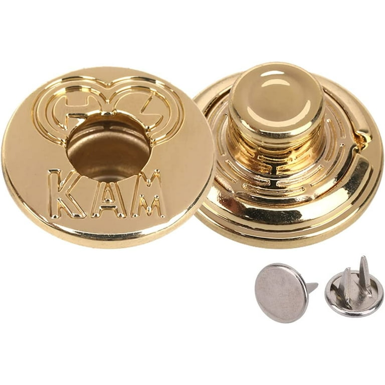 KAM 22mm Jean Buttons Bronze Snap Fastener Adjustable Durable No