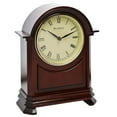 thumbnail image 2 of Wm. Widdop Dark Walnut Finish Arched Mantel Clock, 2 of 4