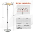 thumbnail image 2 of Gymax 1500W Standing Electric Heater w/ Double-sided Heating Infrared Patio Heater, 2 of 10