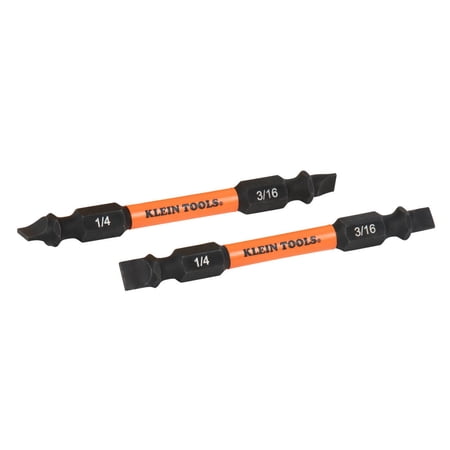 Klein Tools Replacement Bits Proflex 3/16-Inch Slotted And 1/4-Inch Slotted 2 Pieces