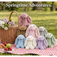 thumbnail image 2 of Juguetes de peluche de conejito de Pascua de 9,8 pulgadas, color verde salvia, peludos y holgados, animales de peluche de conejito de color sólido, peluches de eucalipto difusos para decoración, 2 of 9