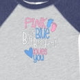thumbnail image 4 of Inktastic Pink or Blue, Big Brother Loves You Footprints and Heart Boys Baby Bodysuit, 4 of 5