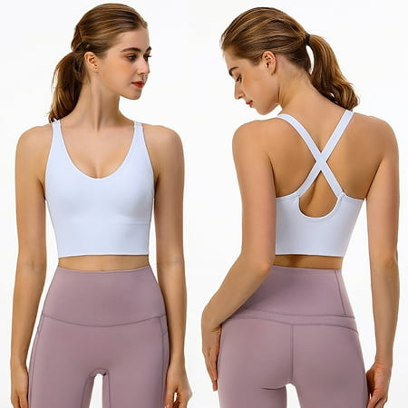 

Leutsin Sleeveless Fitness Workout Running Crop Tops Women Yoga Solid Sleeveless Cold Shoulder Casual Tanks Blouse Tops Intimates