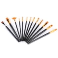 thumbnail image 4 of 13Pcs Black Nylon Hair Drawing Brush Art Painting Set Tool, 4 of 8