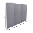 thumbnail image 5 of ReFocus™ Raw Freestanding Acoustic Room Divider 3 Pack – Reduce Noise and Visual Distractions with this Lightweight Room Separator (Castle Gray, 24" X 62"), 5 of 5