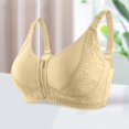 thumbnail image 2 of Fsqjgq Sports Bras for Women Plus Size Front Zipper Adjustable Straps No Underwire Push Up Bras Large Bust Lightly Lined Comfort Bra Underwear Beige Size 38, 2 of 4