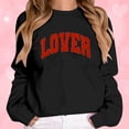 thumbnail image 3 of YAYUBA Valentine Shirts for Women Love Heart Sweater Casual Long Sleeve Crewneck Pullover Sweatshirts Valentines day Tops, 3 of 5