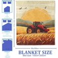 thumbnail image 2 of Sunset Tractor Throw Blanket 50x60, Rustic Farm Theme Blankets for Living Room Decor, Soft Flannel Tractor Gifts for Women, 2 of 6