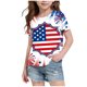 thumbnail image 2 of Odeerbi Chicos Niñas 4 de Julio Camiseta Manga Corta Día de La Independencia Camiseta Gráfica, 2 of 6