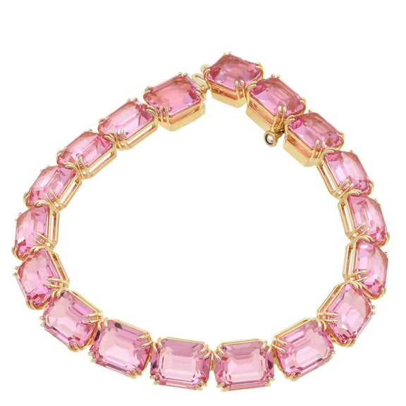 Swarovski Ladies Millenia Pink Crystal Tennis Bracelet, Size Small