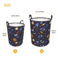 thumbnail image 3 of Sikiie Galaxy Print Round Dirty Clothes Basket, Waterproof Standing Foldable Storage Basket, for Laundry Room, Bedroom, Bathroom Storage-Small, 3 of 6