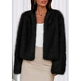 thumbnail image 2 of PRETTYGARDEN Womens Winter Coats Fluffy Cropped Faux Fur Jacket Long Sleeve Open Front Shaggy Outerwear Trendy Clothes, 2 of 8