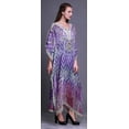 thumbnail image 3 of Phagun Ikat Panel Long Caftan Maxi Dress Beach Swimwear Cover up Womens Kaftan-XL-3X, 3 of 5