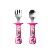 The First Years Disney Minnie Mouse Toddler Utensils 2 pk - Fork & Spoon Set - Ages 9 Months and up